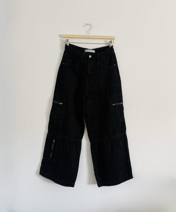 img_1153-3 Cargo jeans hlače s širokimi hlačnicami Denim&co. - št. 164