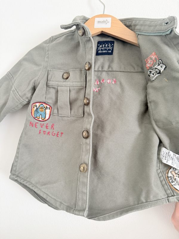 Jeans jakna in majica s kratkimi rokavi Next - št. 74
